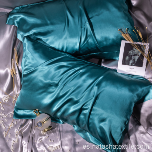 Funda de almohada de belleza de seda de doble cara de color puro